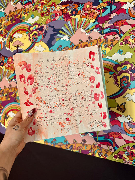 Who He Says He'll Be Hand-Written and Painted Lyric Sheet